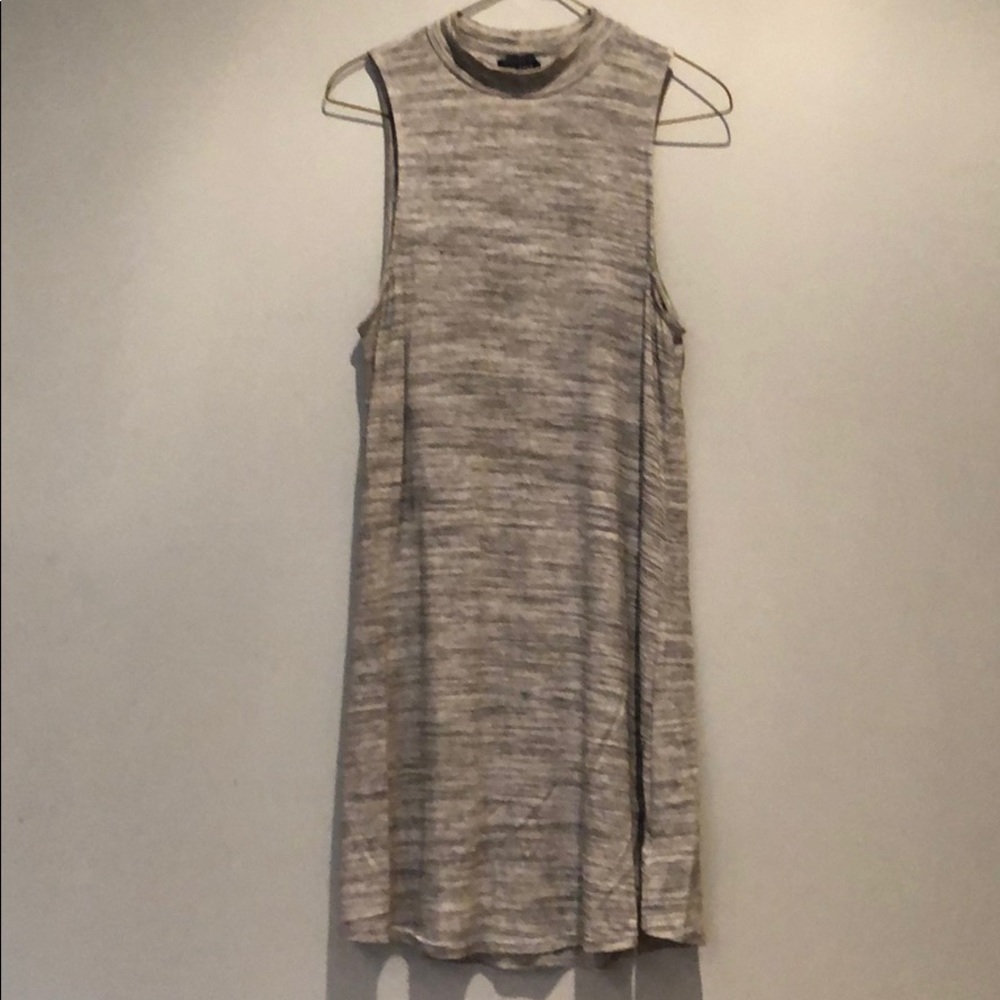 Turtle Neck Sleeveless Dress